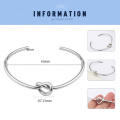 Fashion Stainless Steel Minimalist Knot Cuff Bracelet Bangle